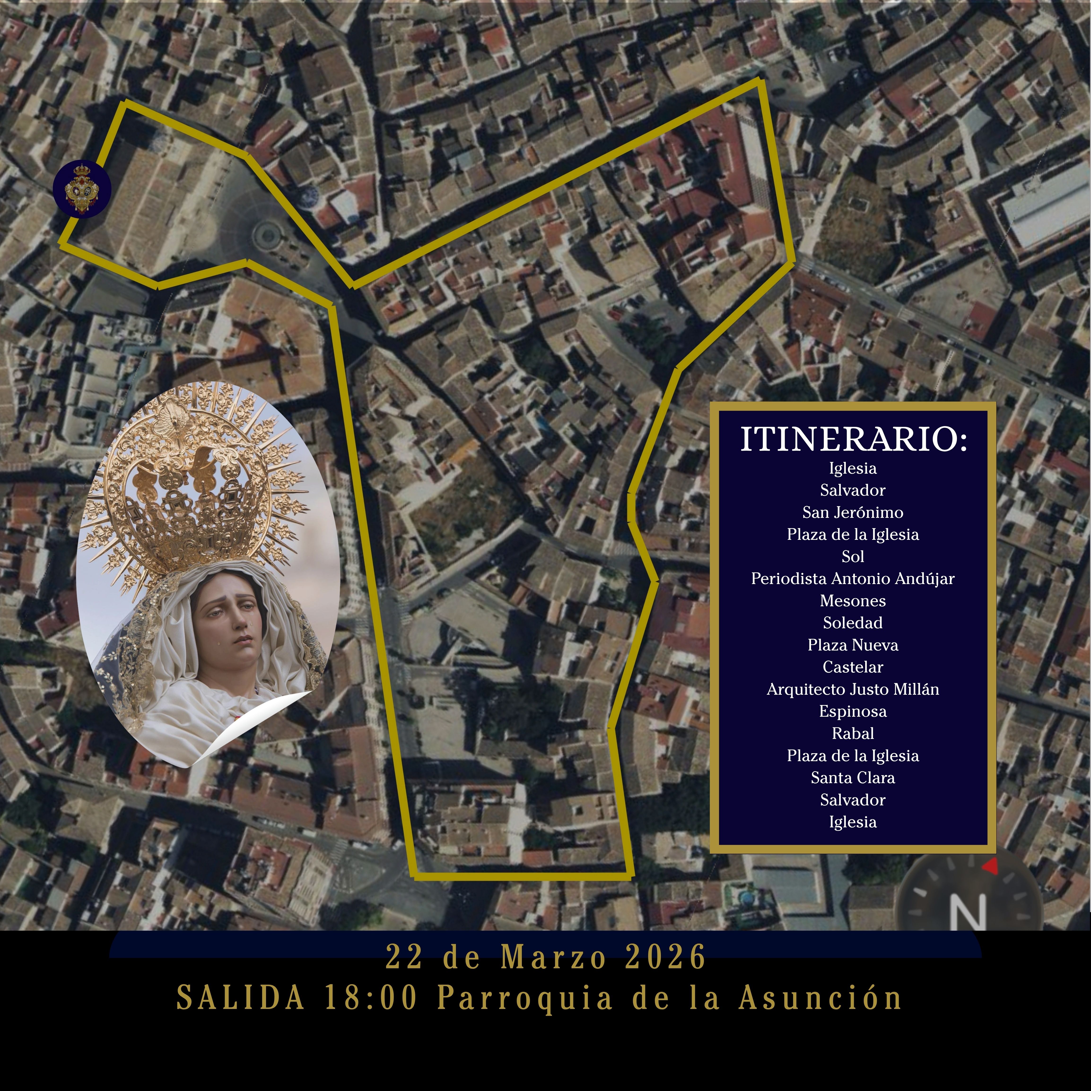 Itinerario Procesional – María Santísima de la Paz 2026