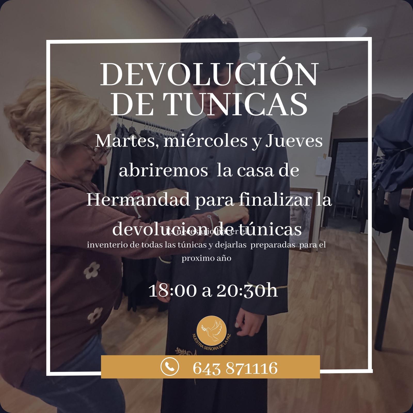 Devolución de Túnicas